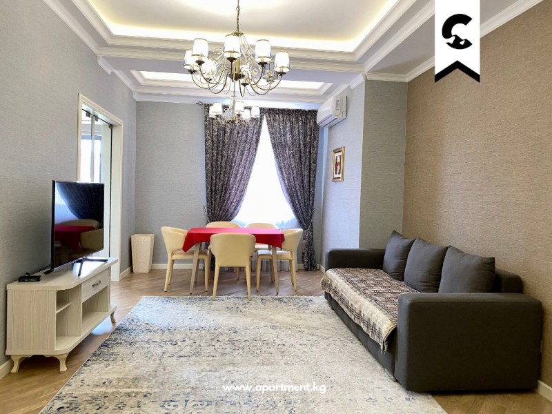 For rent 2 bedroom apartment on 19 Orozbekov St, in front of Ambassador Hotel.